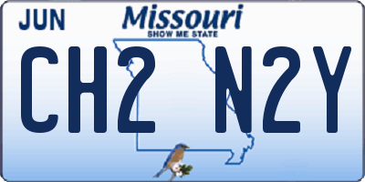 MO license plate CH2N2Y