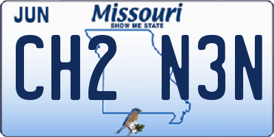 MO license plate CH2N3N