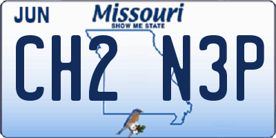 MO license plate CH2N3P