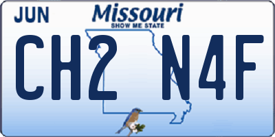 MO license plate CH2N4F