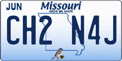 MO license plate CH2N4J