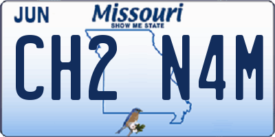 MO license plate CH2N4M