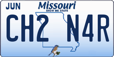 MO license plate CH2N4R