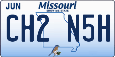 MO license plate CH2N5H