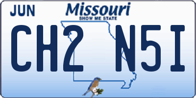 MO license plate CH2N5I