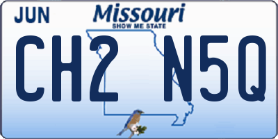 MO license plate CH2N5Q