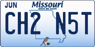 MO license plate CH2N5T