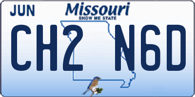 MO license plate CH2N6D