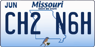 MO license plate CH2N6H