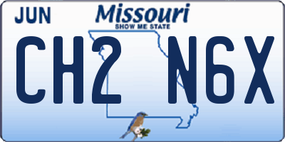 MO license plate CH2N6X