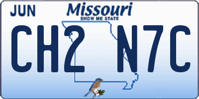 MO license plate CH2N7C