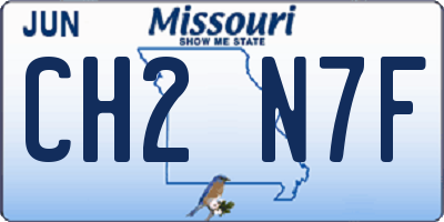MO license plate CH2N7F