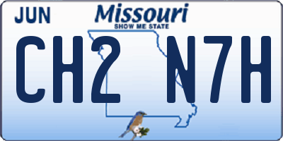 MO license plate CH2N7H