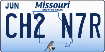 MO license plate CH2N7R