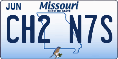 MO license plate CH2N7S