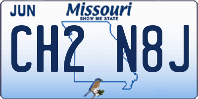 MO license plate CH2N8J