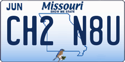 MO license plate CH2N8U