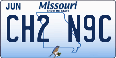 MO license plate CH2N9C