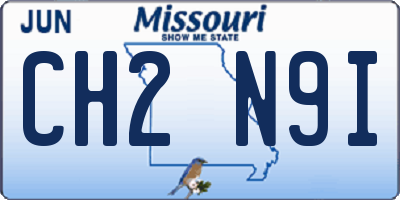 MO license plate CH2N9I