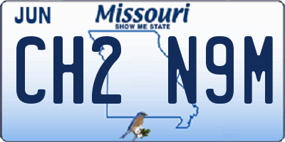 MO license plate CH2N9M