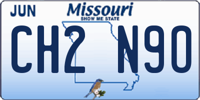 MO license plate CH2N9O