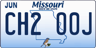 MO license plate CH2O0J