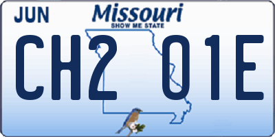 MO license plate CH2O1E