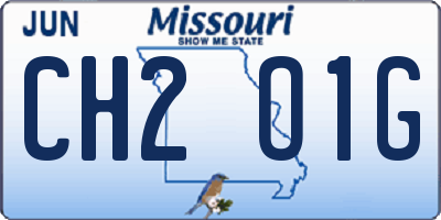 MO license plate CH2O1G