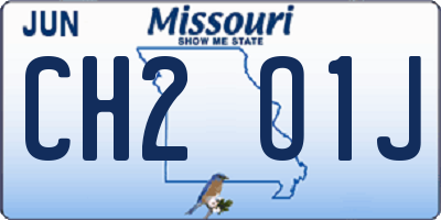 MO license plate CH2O1J