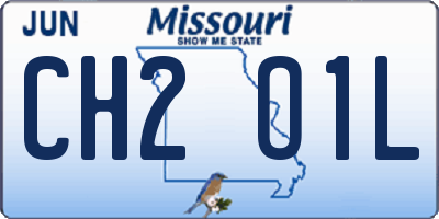 MO license plate CH2O1L