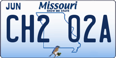 MO license plate CH2O2A