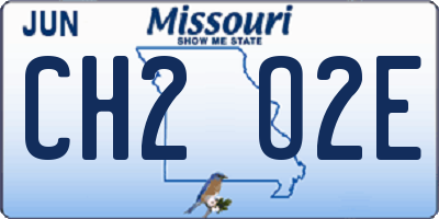MO license plate CH2O2E