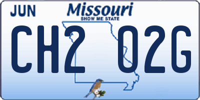 MO license plate CH2O2G