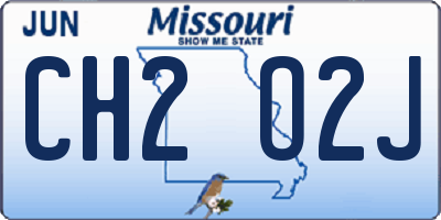 MO license plate CH2O2J