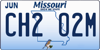 MO license plate CH2O2M