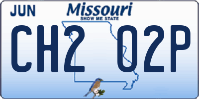 MO license plate CH2O2P
