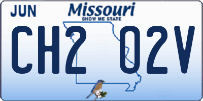 MO license plate CH2O2V