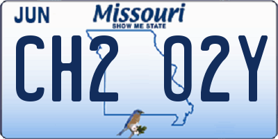 MO license plate CH2O2Y