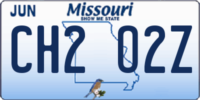 MO license plate CH2O2Z