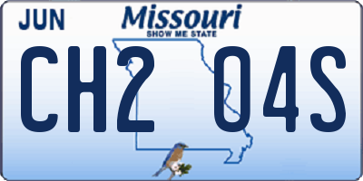MO license plate CH2O4S