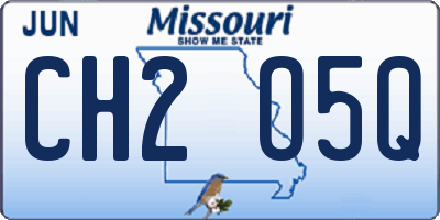 MO license plate CH2O5Q