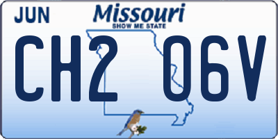 MO license plate CH2O6V