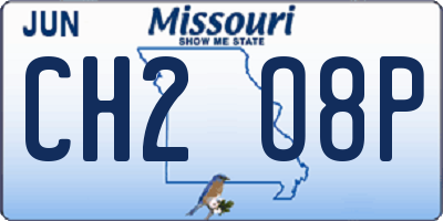 MO license plate CH2O8P