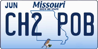 MO license plate CH2P0B