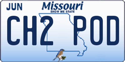 MO license plate CH2P0D