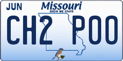 MO license plate CH2P0O