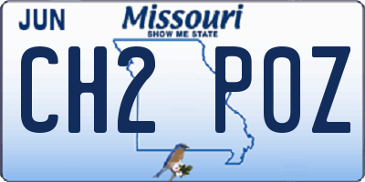 MO license plate CH2P0Z