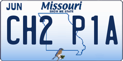 MO license plate CH2P1A