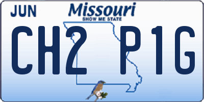 MO license plate CH2P1G