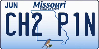 MO license plate CH2P1N